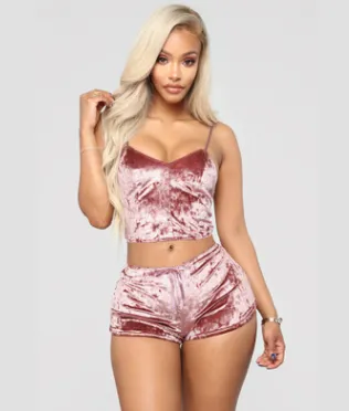 2pcs Velvet Sleepwear Pajamas Set