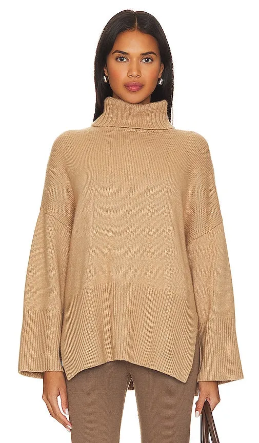 Autumn Cashmere Oversized Tunic in Tan