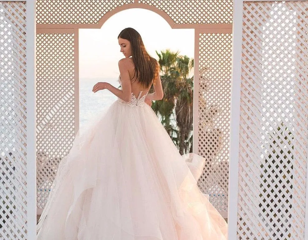 Backless See Through Sexy Wedding Dress