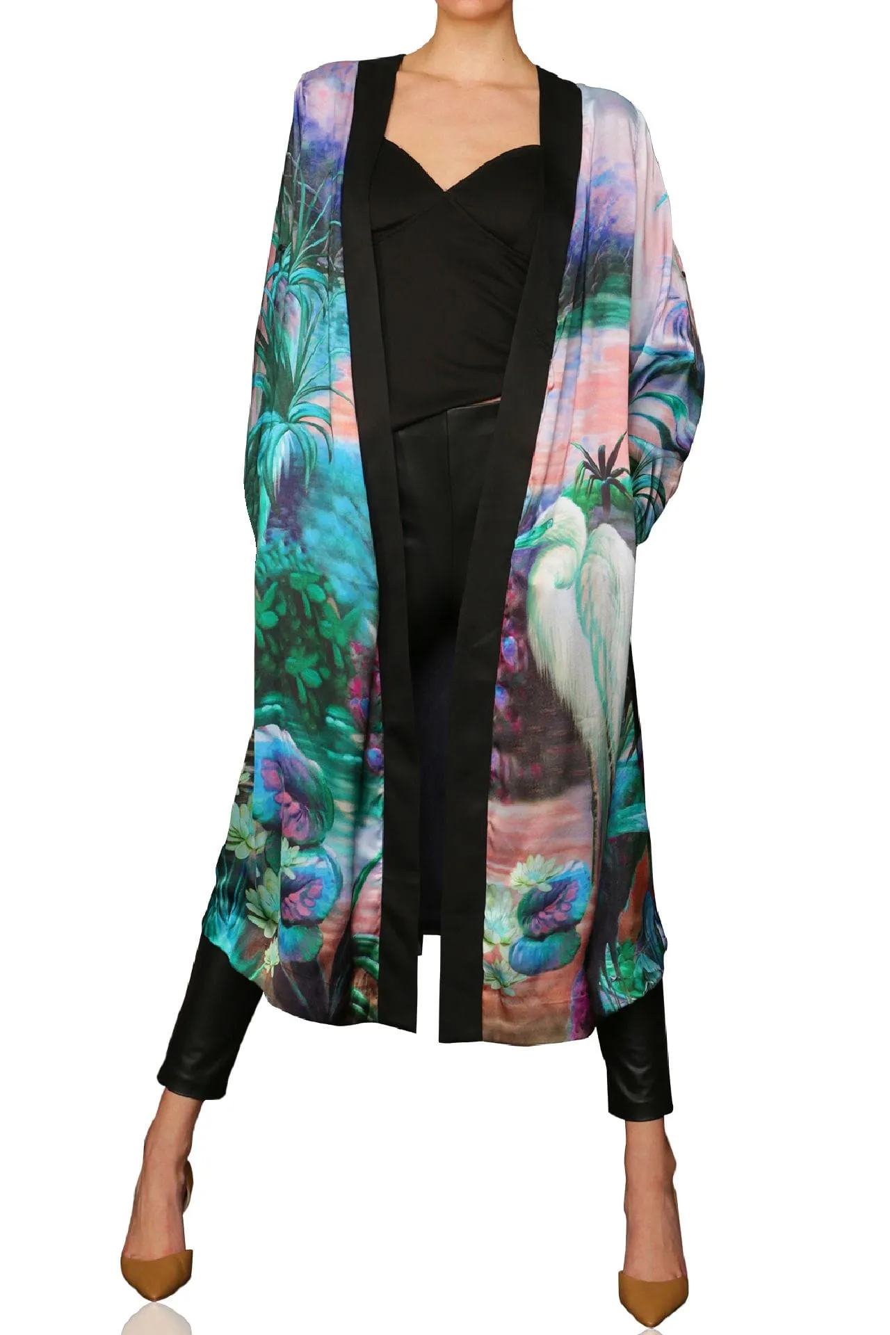 Bird Print Kimono