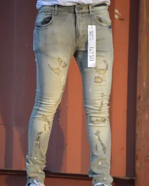 Bleached Super Stretch Slim Jeans