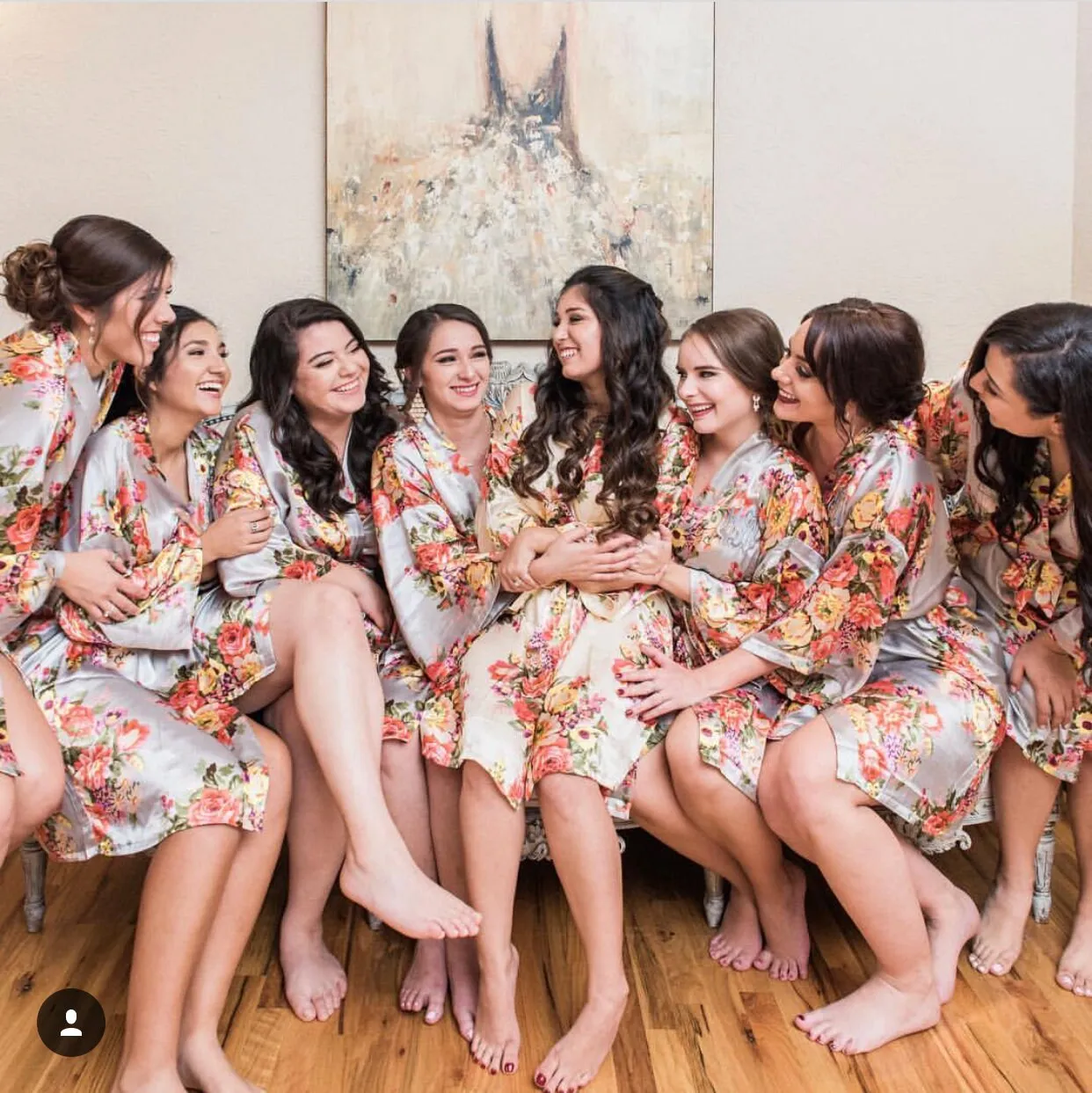 Bridesmaid Robes, Floral Robes, Floral Bridesmaid Robes, Silk Robes, Satin Robes, Robes for Bridesmaids, Kimono Robes