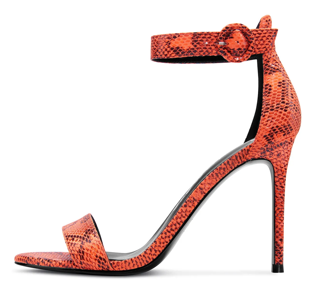 CASTAMERE Womens High Heels Sandals Buckle Ankle Strap Open Toe Basic 10CM Stilettos Sandal