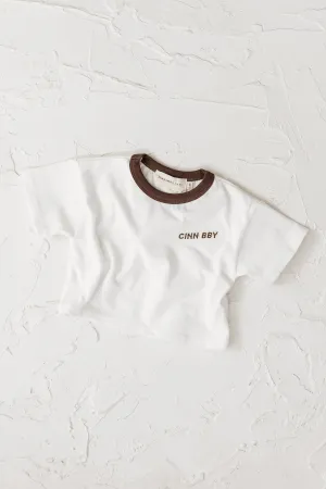 cinnamon baby organic cotton tee - chocolate