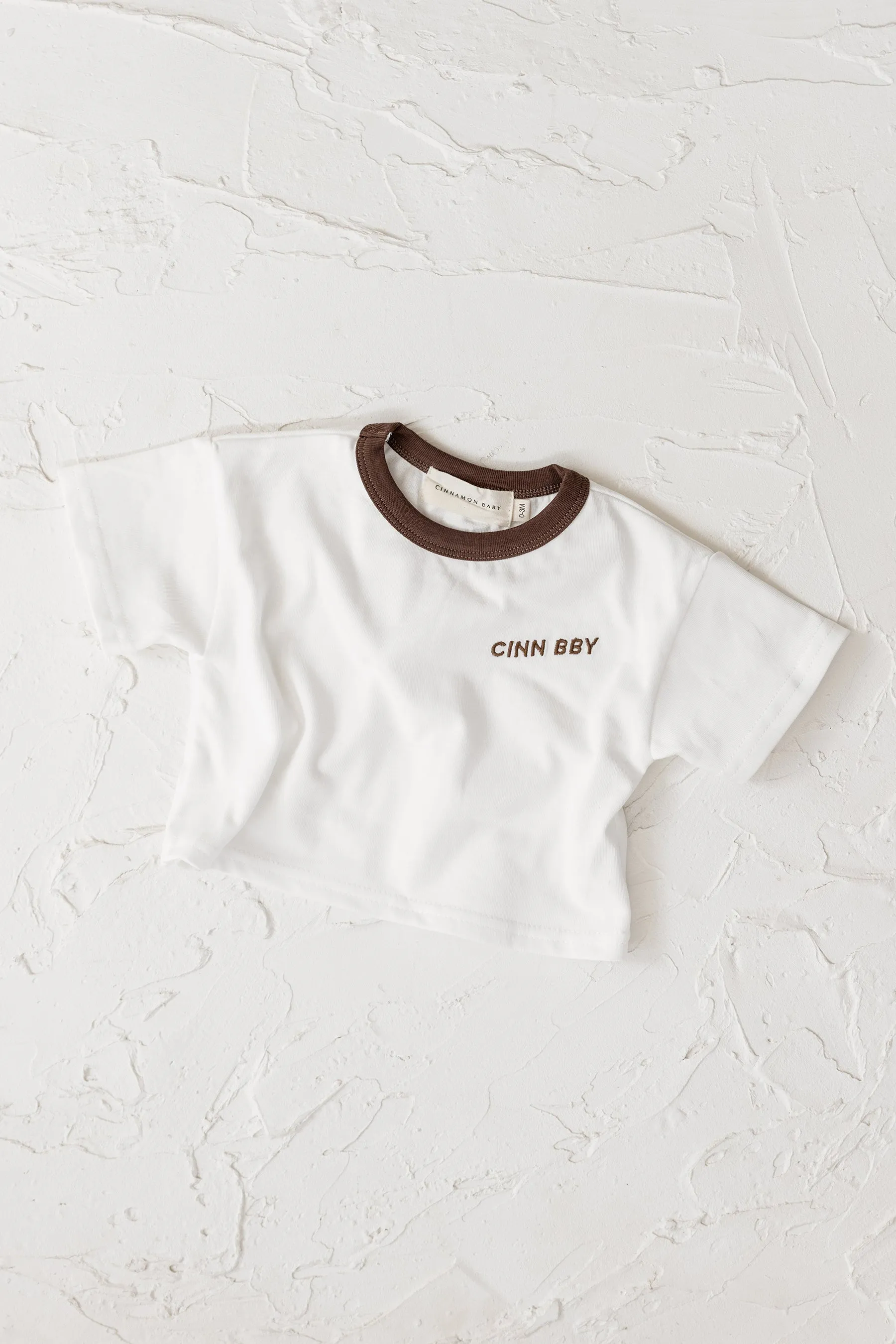 cinnamon baby organic cotton tee - chocolate