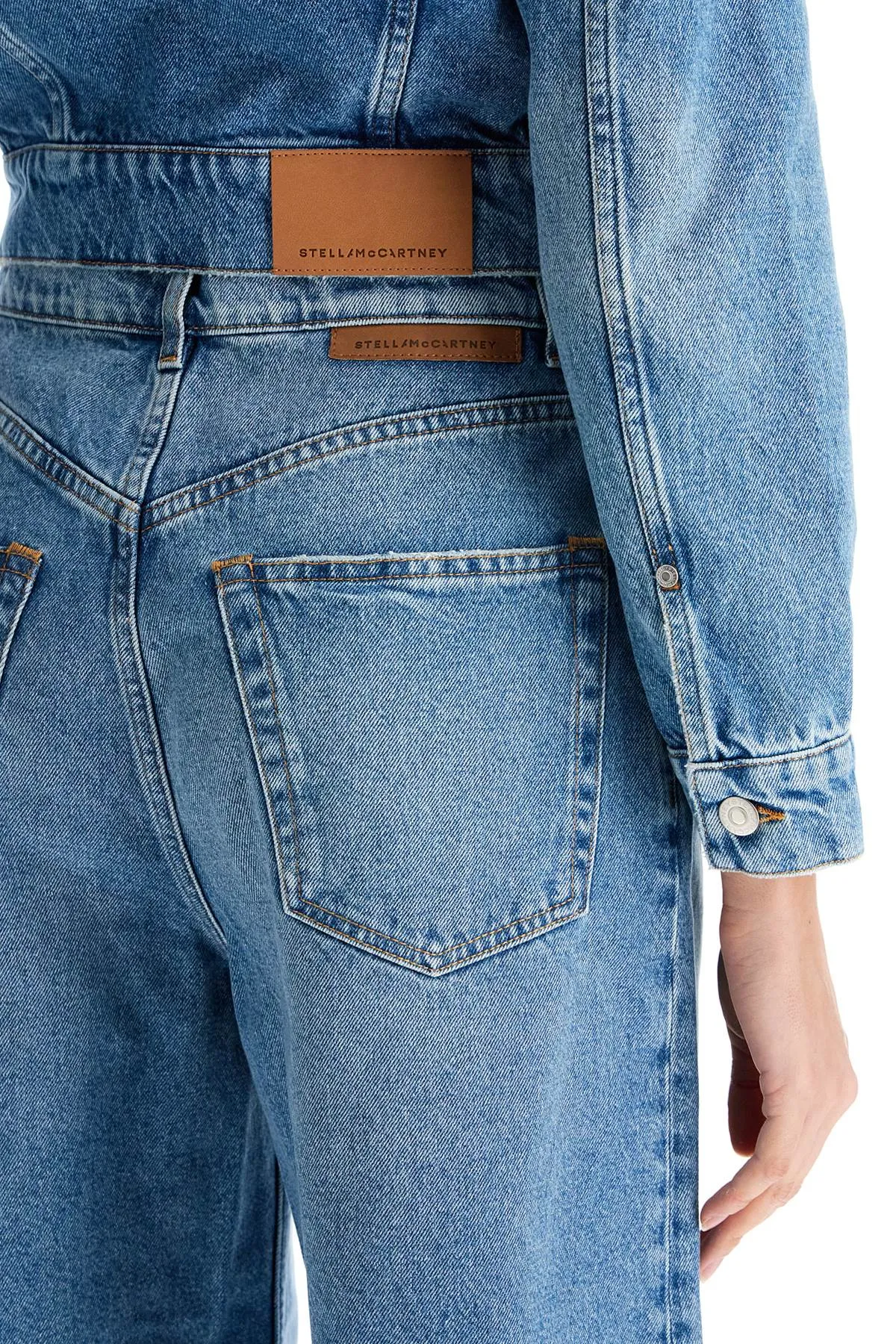 cropped denim jacket for women 6D0354 3SQH05 MEDIUM VINTAGE BLUE