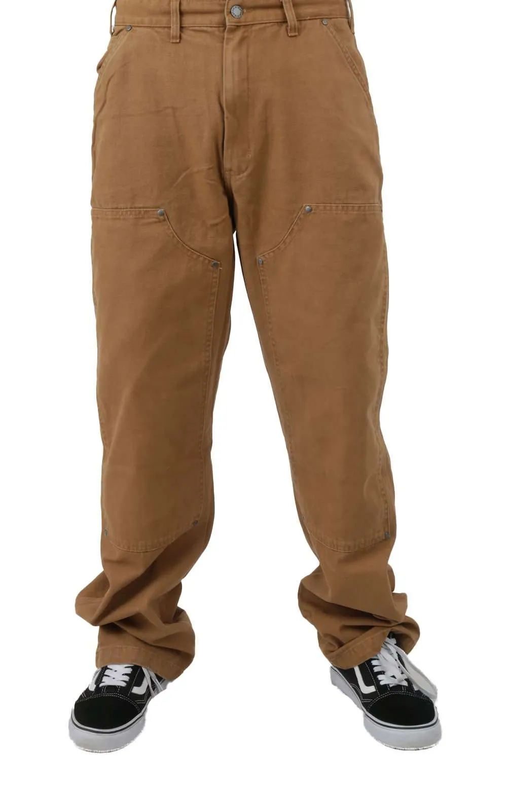 Dickies Vintage Style Duck Double Front Utility Pants Brown