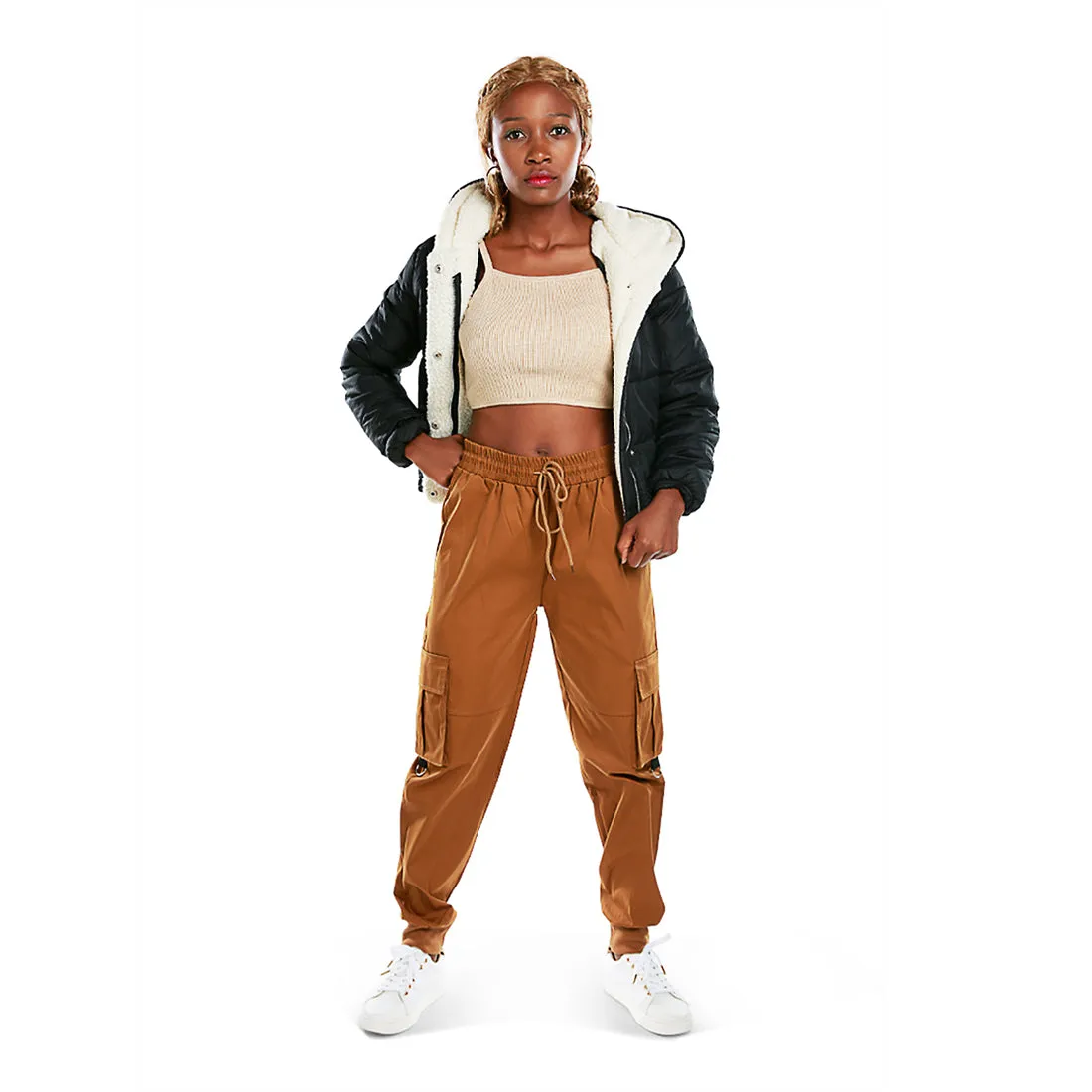 Drawstring Utility Pocket Cargo Pants