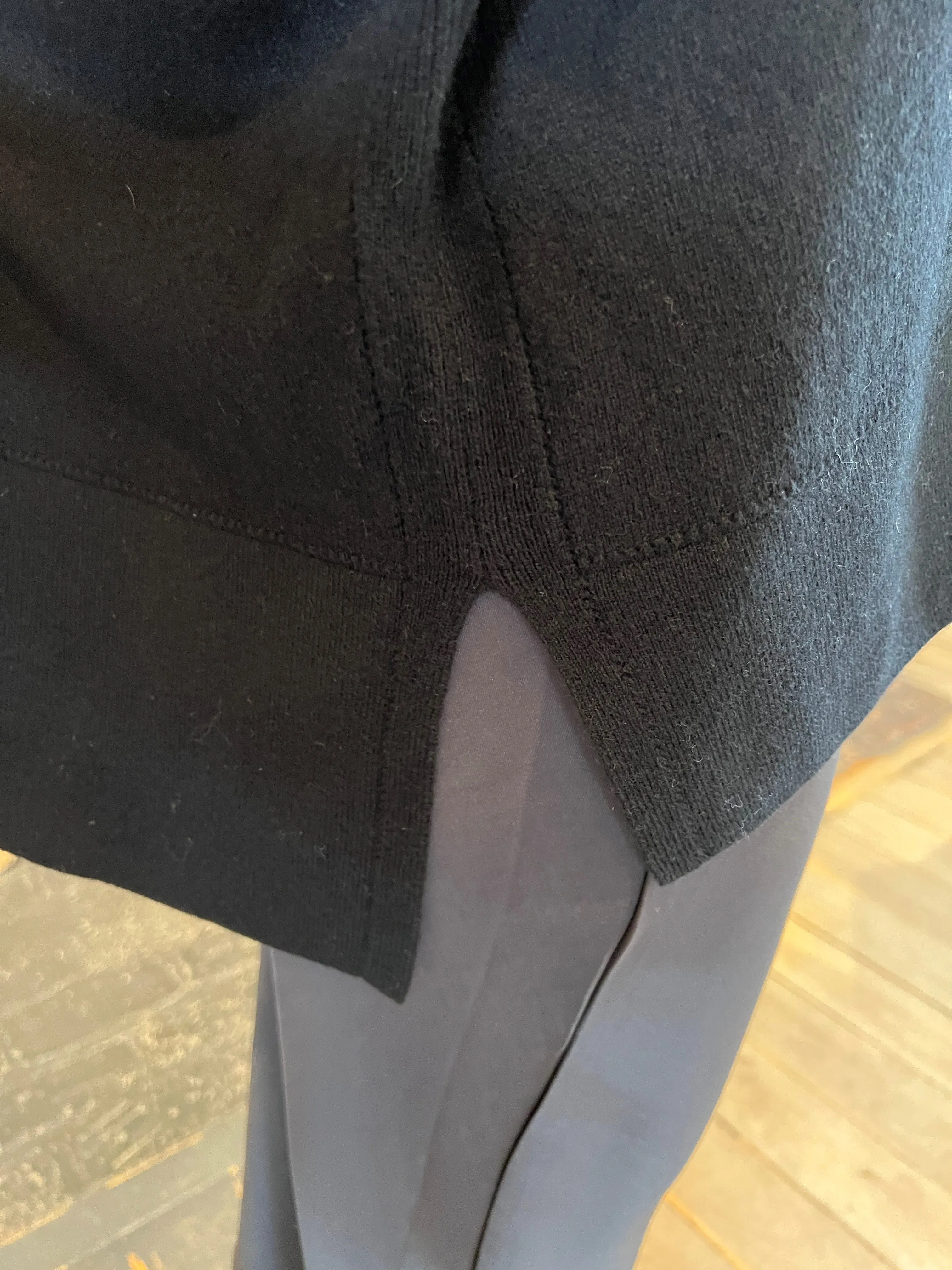Dropped Shoulder Long Sleeve Cardigan | Black