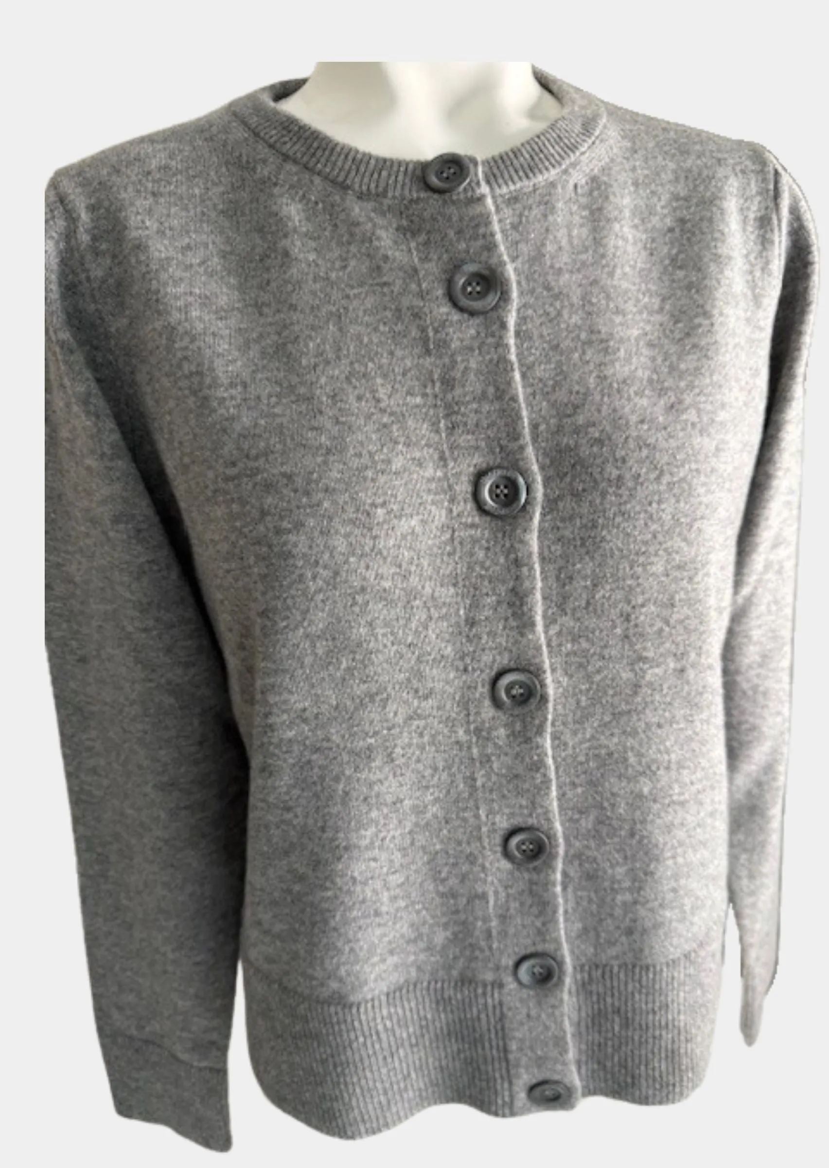 Gina Cashmere Cardigan in Grey | Incentive Cashmere