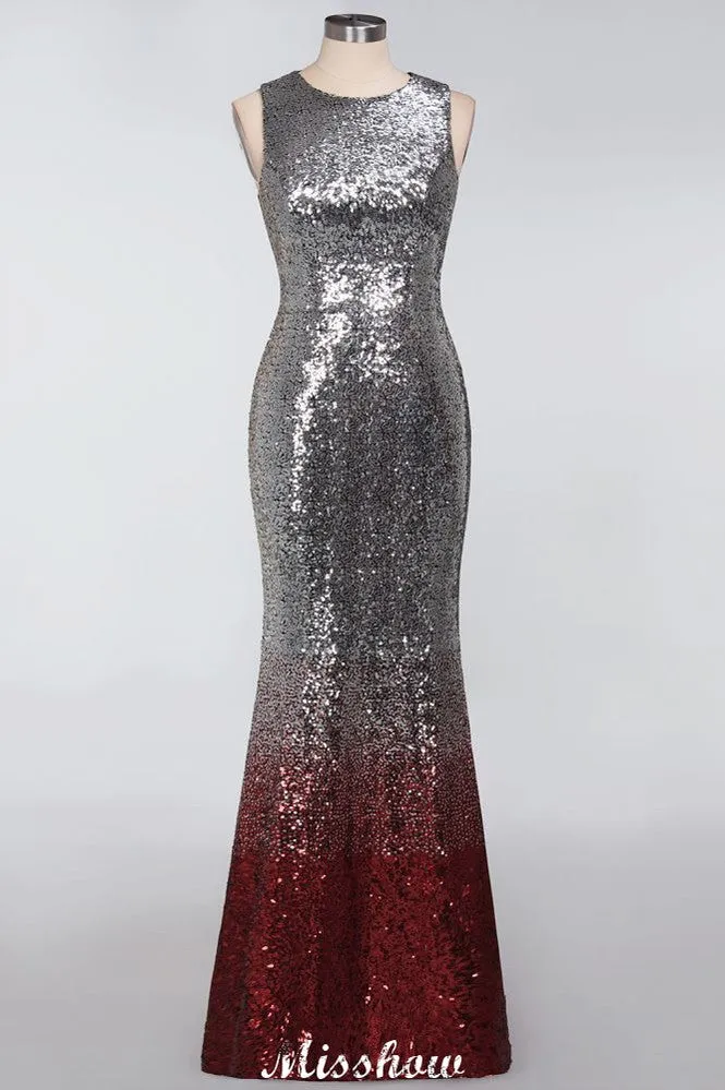 Glamorous Sleeveless Sexy Mermaid Sequins Bridesmaid Dresses