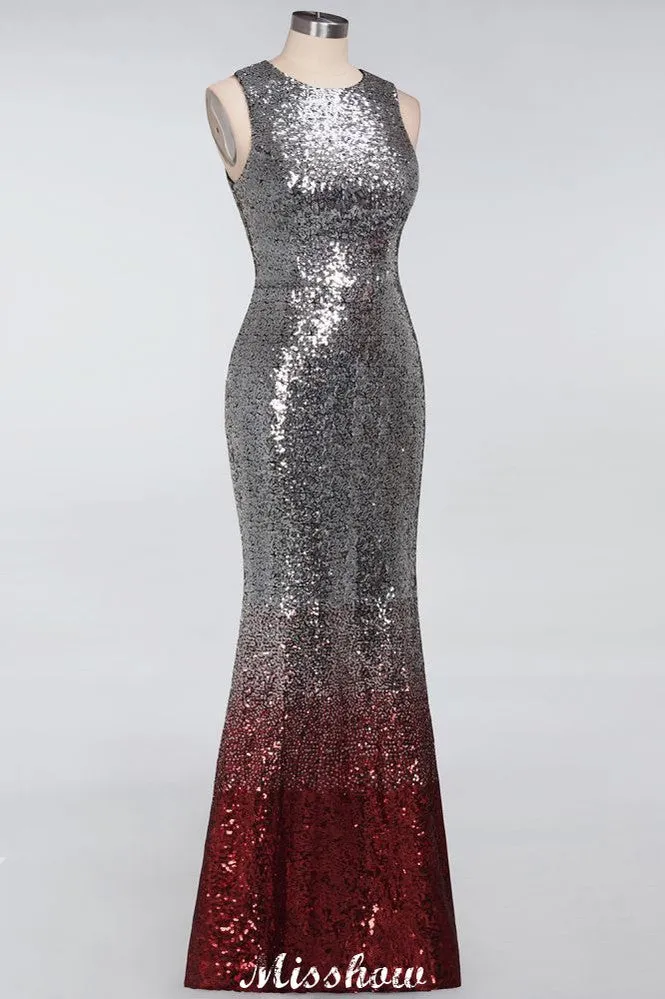 Glamorous Sleeveless Sexy Mermaid Sequins Bridesmaid Dresses