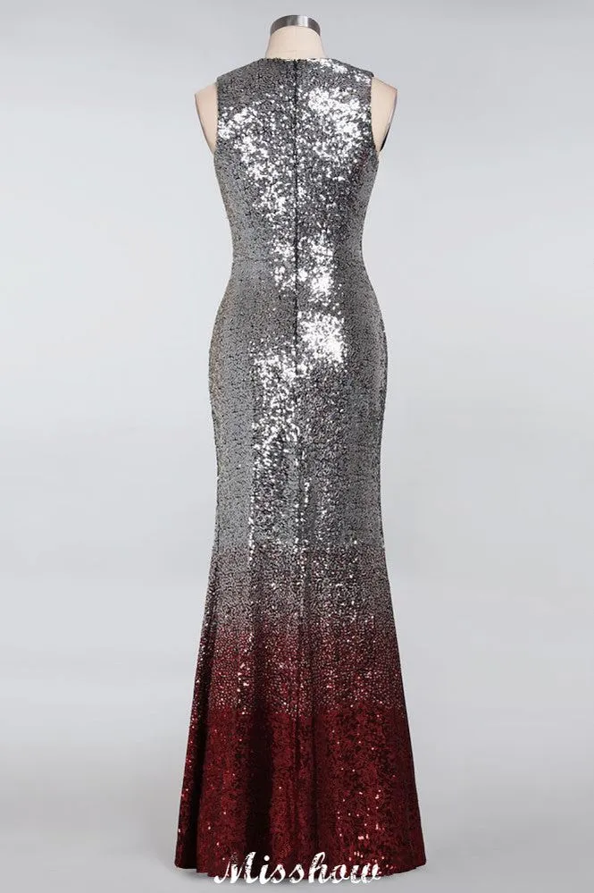 Glamorous Sleeveless Sexy Mermaid Sequins Bridesmaid Dresses