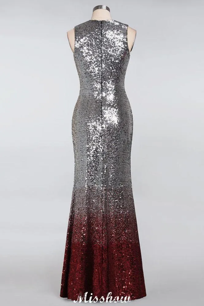 Glamorous Sleeveless Sexy Mermaid Sequins Bridesmaid Dresses