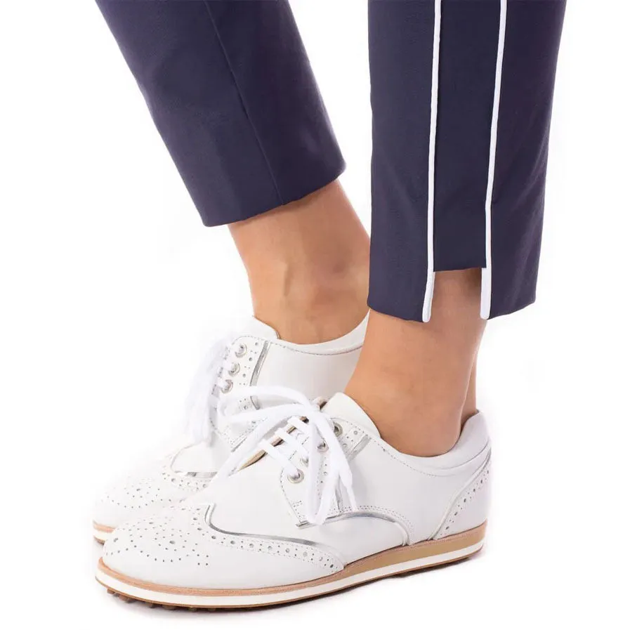Golftini Women's Stretch Ankle Golf Pants - Navy/White