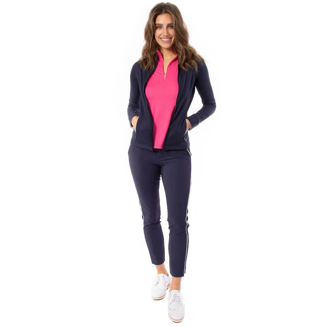 Golftini Women's Stretch Ankle Golf Pants - Navy/White