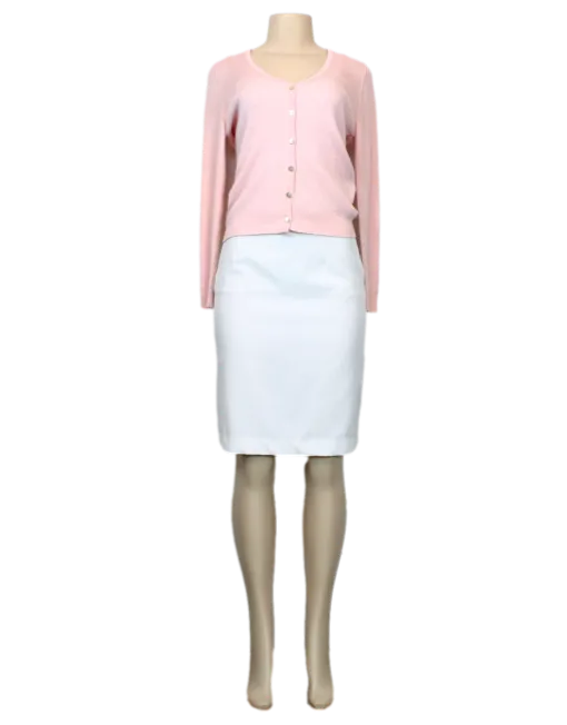 HAWICK CASHMERE Ribbed V-Neck Cardigan