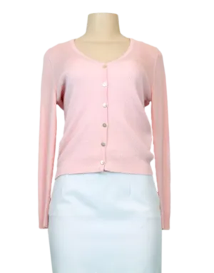 HAWICK CASHMERE Ribbed V-Neck Cardigan