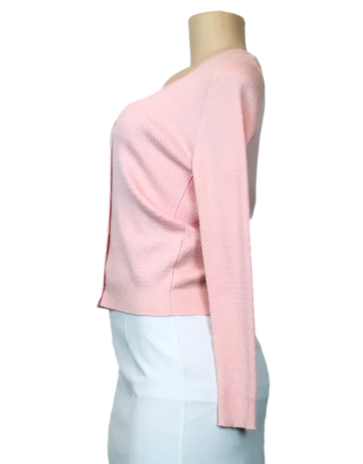 HAWICK CASHMERE Ribbed V-Neck Cardigan
