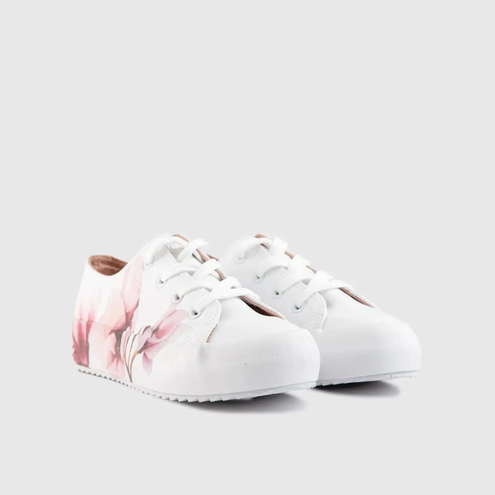 Ladies Sneaker White Pink 10505