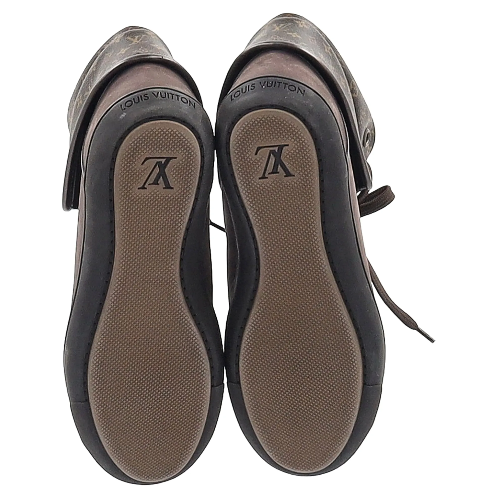 Louis Vuitton Brea Sneaker Boots in Brown Monogram Canvas & Leather