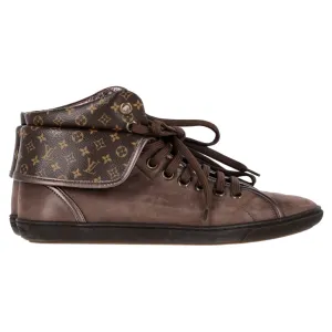 Louis Vuitton Brea Sneaker Boots in Brown Monogram Canvas & Leather