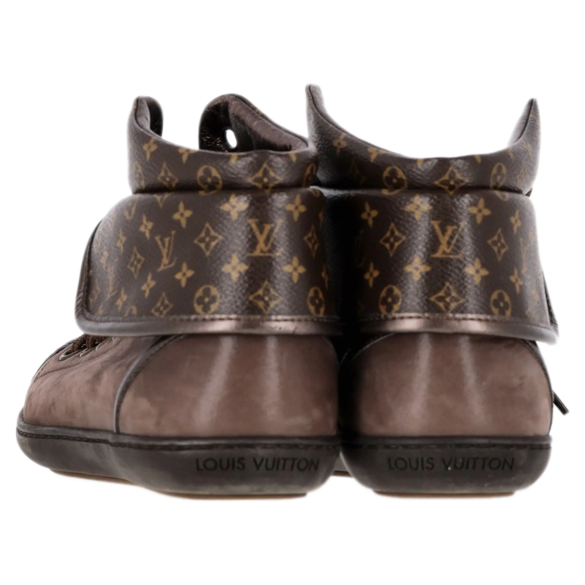 Louis Vuitton Brea Sneaker Boots in Brown Monogram Canvas & Leather