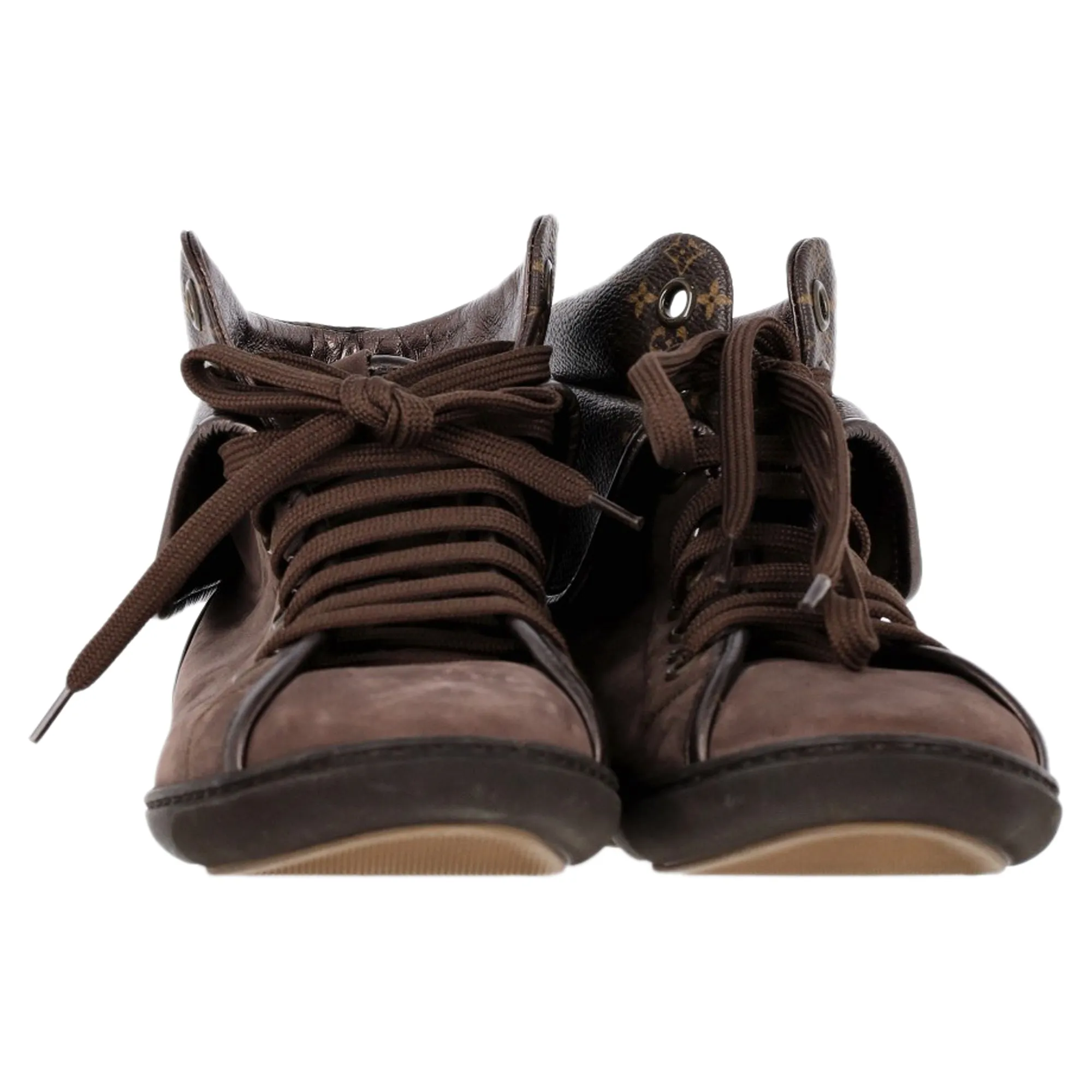 Louis Vuitton Brea Sneaker Boots in Brown Monogram Canvas & Leather