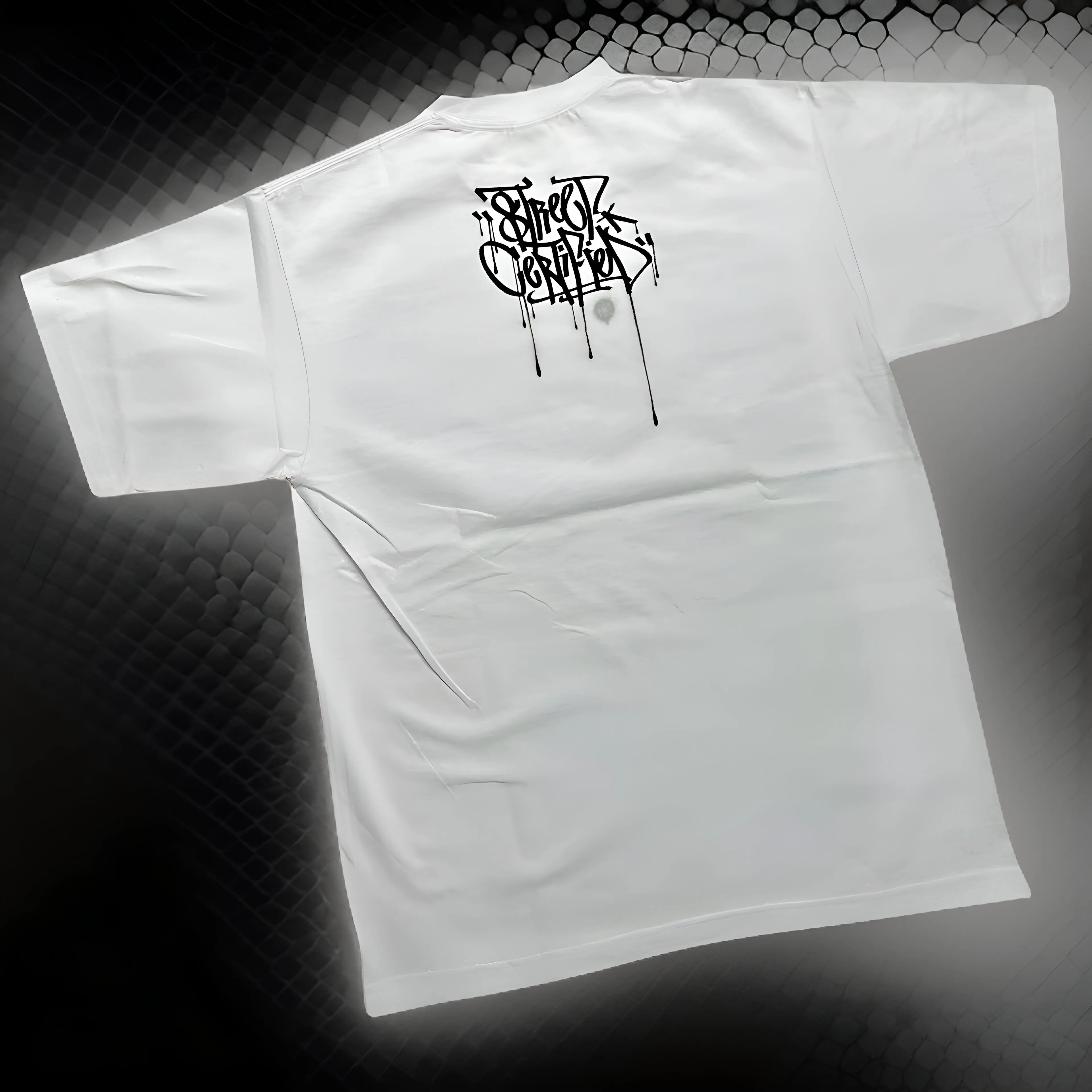 *<SC>* (WHITE) ~CALI LIFE RAIDERS~ HEAVY COTTON JUMBO PRINT TEES