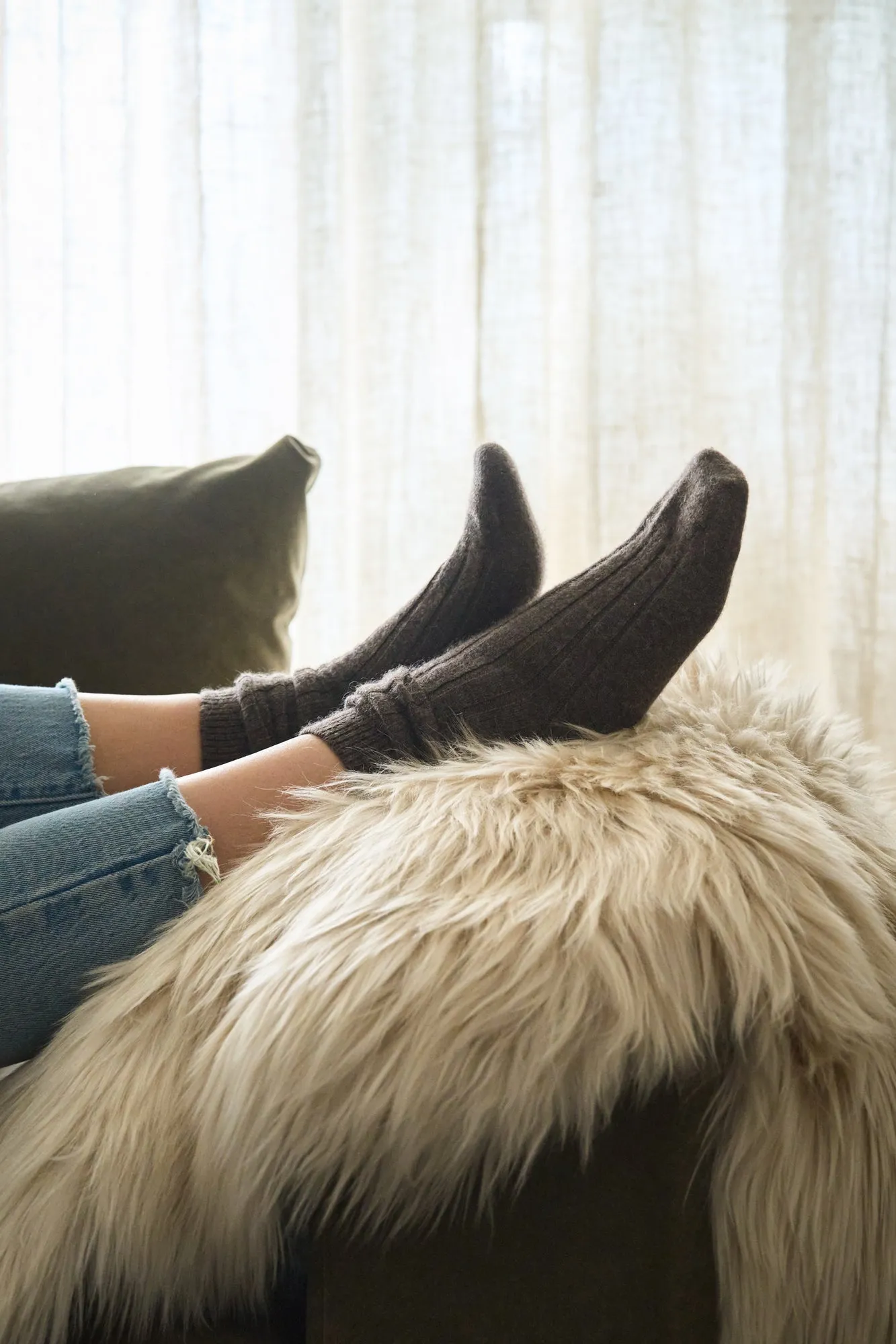 Men's Cashmere Bed Socks - Tornado