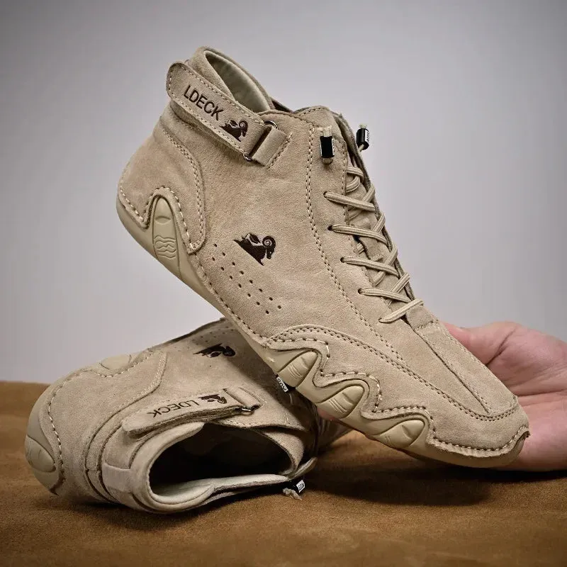 Mens Casual Sneakers – Animal Print Design, Microfiber Upper