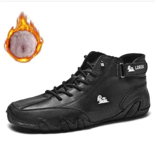Mens Casual Sneakers – Animal Print Design, Microfiber Upper