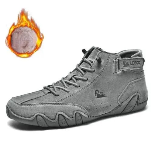 Mens Casual Sneakers – Animal Print Design, Microfiber Upper