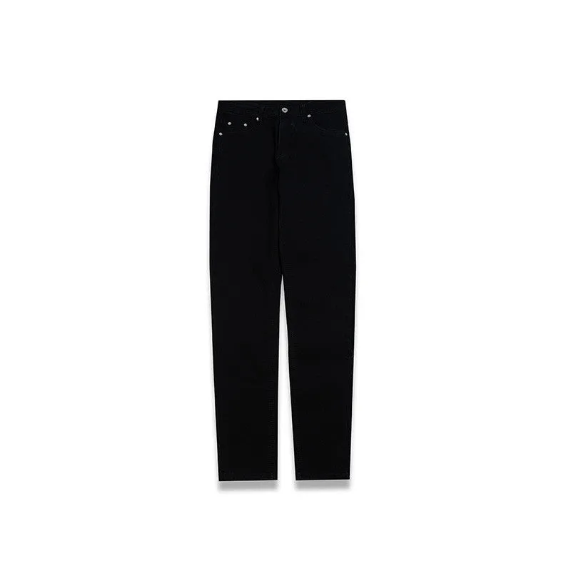 Pure Black Stretch Fit High Street Fit Men's Jeans