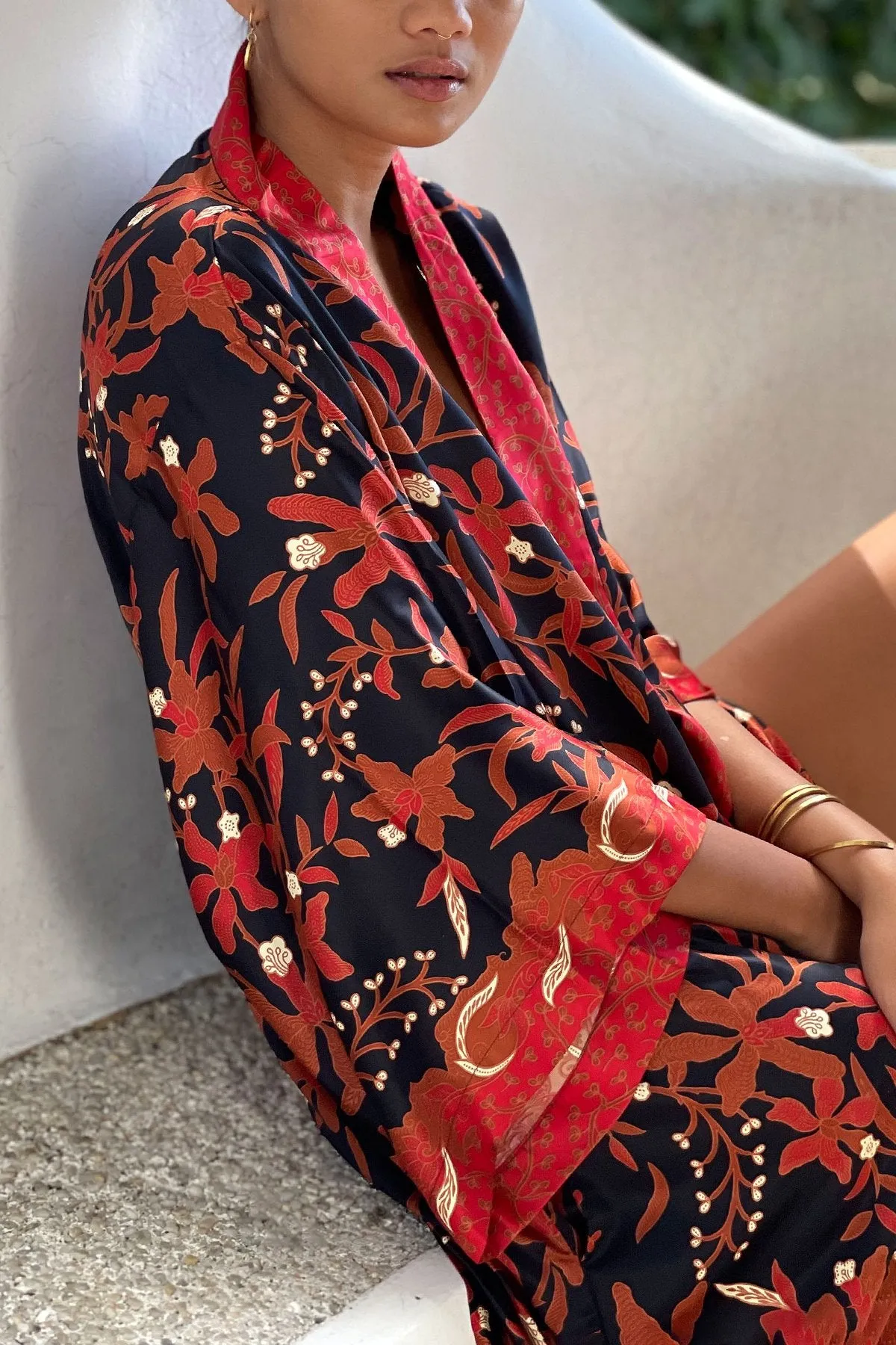 Short Silk Robe