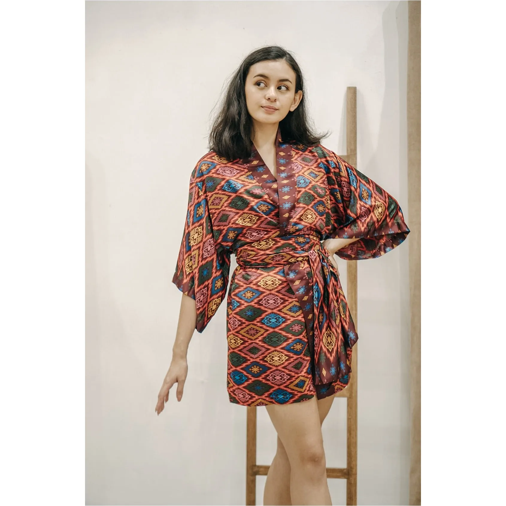 Short Silk Robe