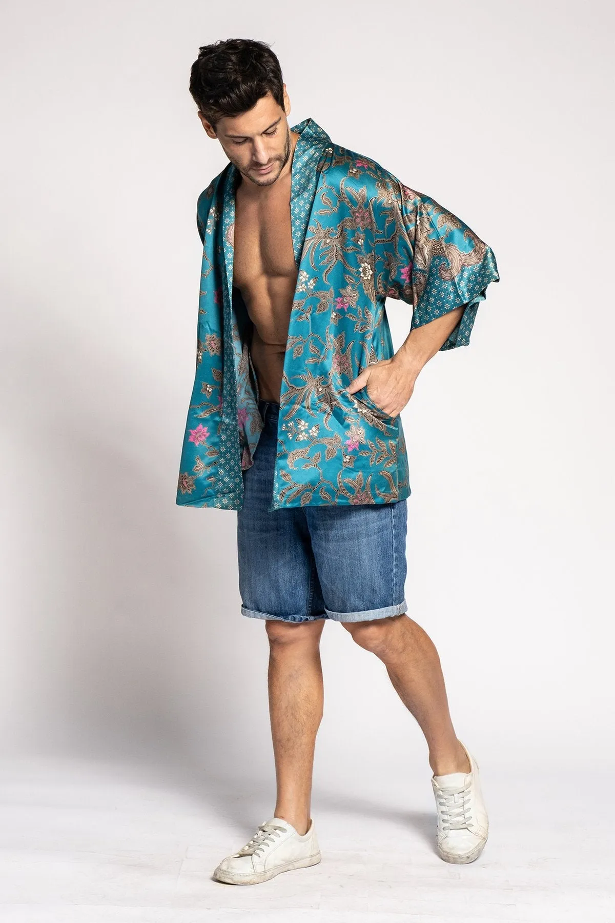 Short Silk Robe