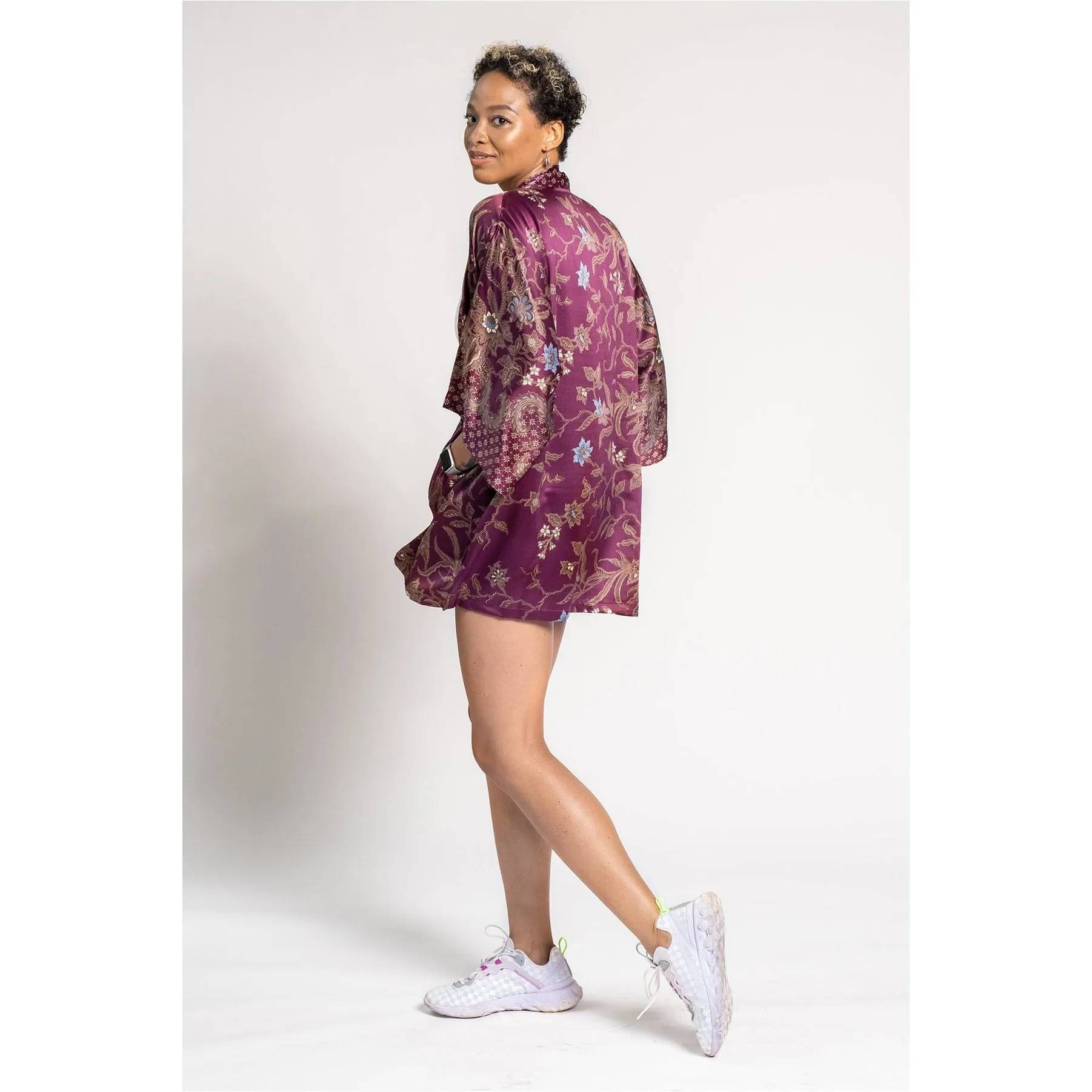 Short Silk Robe