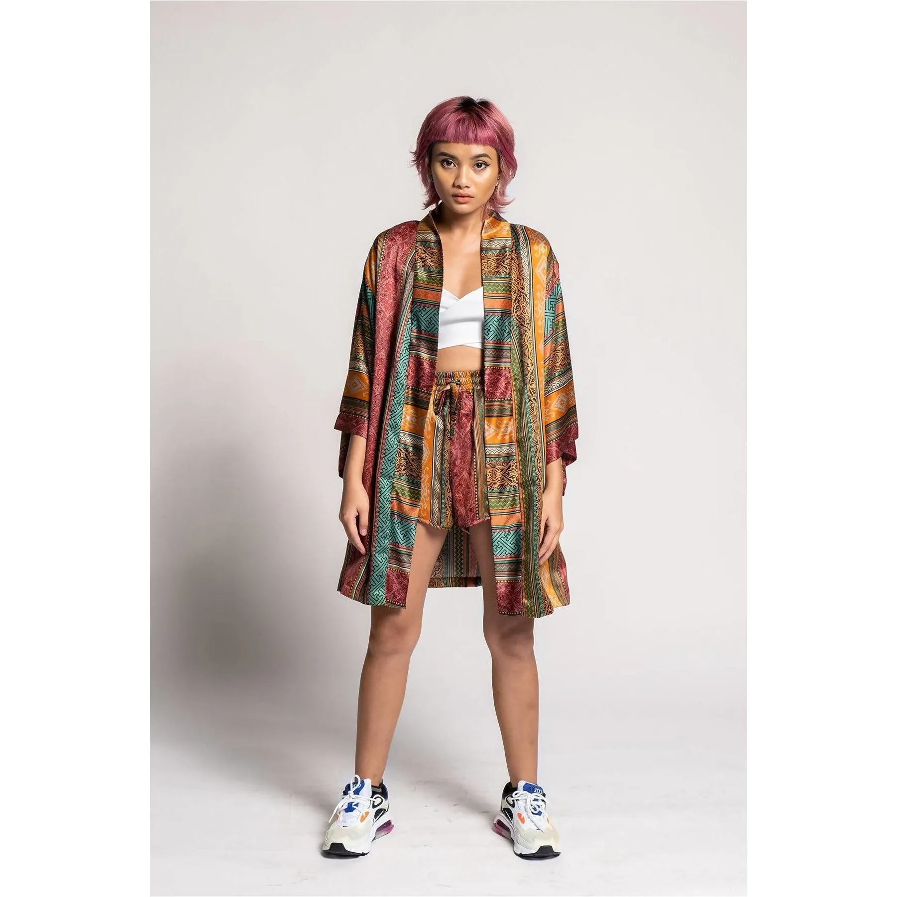 Short Silk Robe
