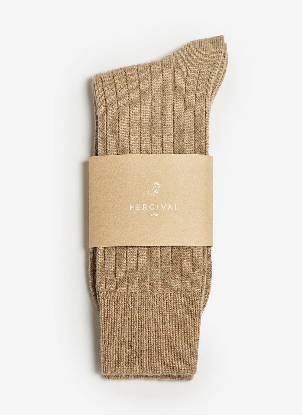 Socks | Cashmere Rib | Tan