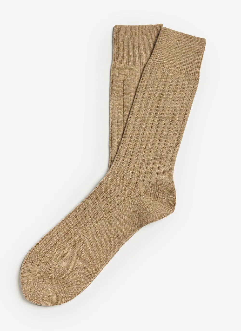 Socks | Cashmere Rib | Tan
