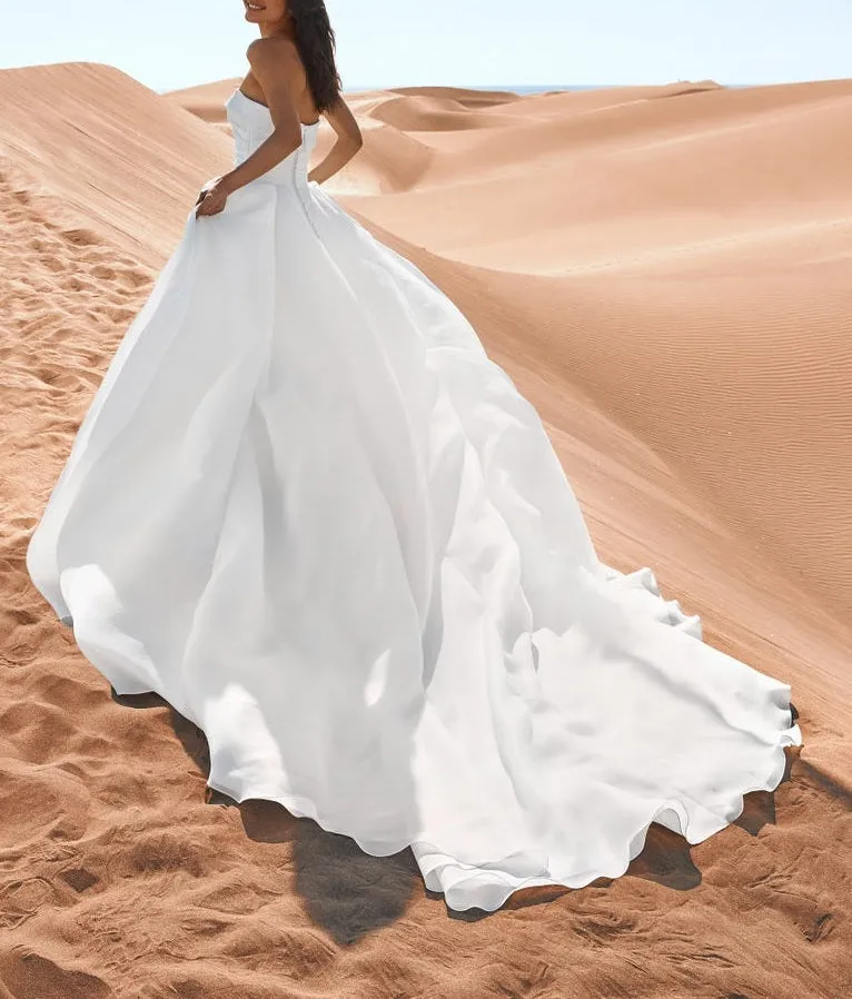 Strapless Organza Wedding Gown All Sizes/Colors