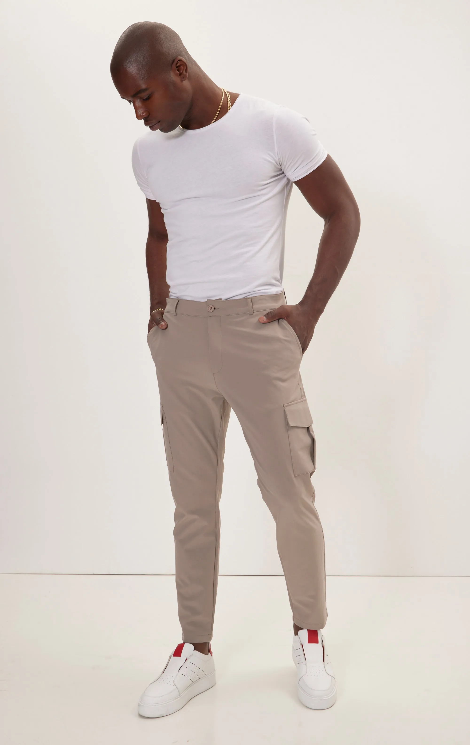 Tapered No-Wrinkle Utility Pants - Vizon