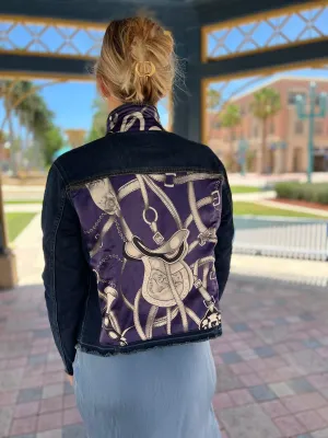 The Dark Denim Jacket / Silver Equestrian