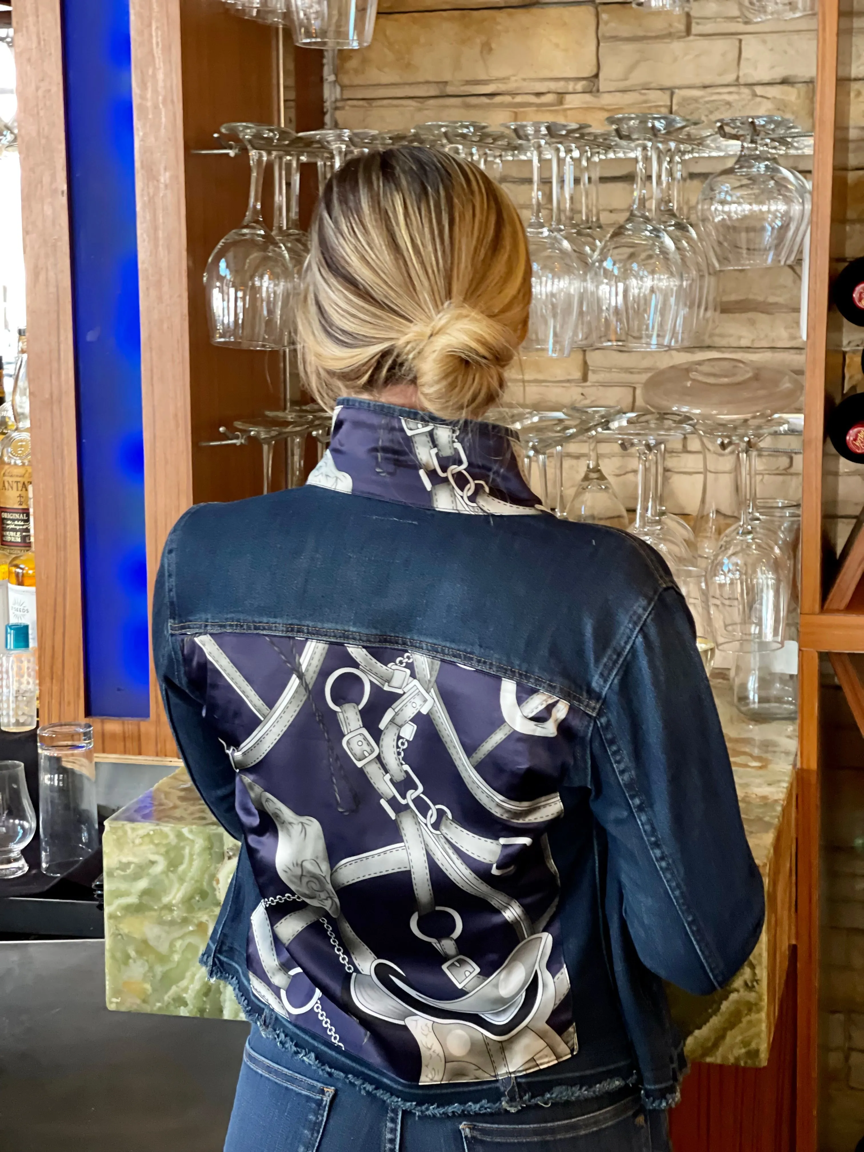 The Dark Denim Jacket / Silver Equestrian