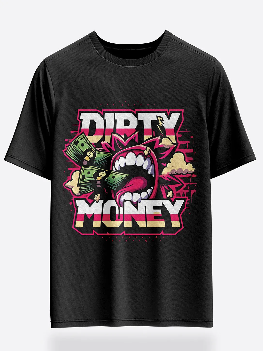 Unisex Dirty Money Oversized Graphic T-Shirt