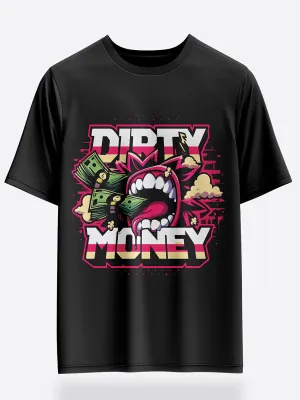Unisex Dirty Money Oversized Graphic T-Shirt