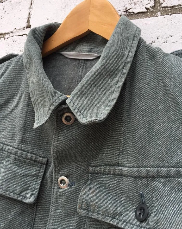 Vintage Salt & Pepper Thick Denim Jacket