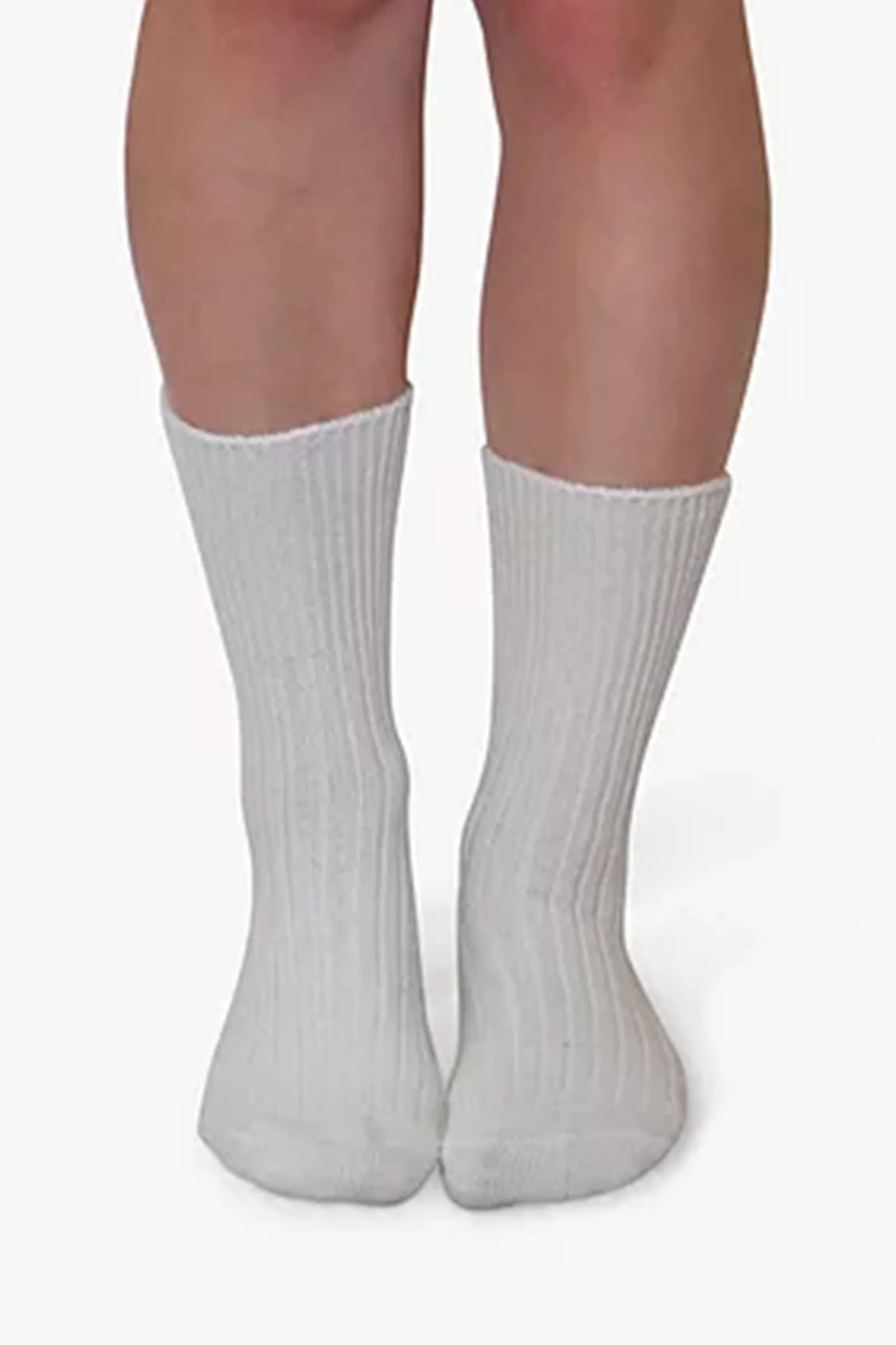 Wool and Cashmere Blend Ribbed Ankle Socks, Oat